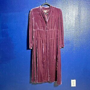 J. Jill Velvet Midi Dress in pretty purple